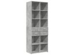 Syfax™ Credenza Grigio Cemento 70X42,5X185 Cm In Legno Multistrato
