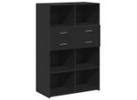 Syfax™ Credenza Nera 80X42,5X124 Cm In Legno Multistrato