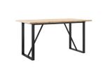 Syfax™ Tavolo Da Pranzo Telaio A O 140X80X75,5 Cm Legno Pino E Acciaio