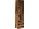 Vidaxl Armadio In Legno Vecchio 50X50X200 Cm Materiale A Base Di Legno