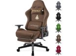 Sedia Da Gioco, Design Ergonomico, Braccioli Regolabili, Marrone, Marrone