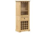 Syfax™ Portabottiglie Vino 56X35X134,5Cm Legno Massello Di Pino