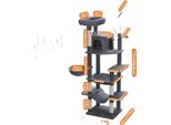 Torre Per Gatti, Design A Più Piani, Amaca Accogliente, AMT0240DGY, Xl