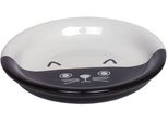 Nobby Ciotola Per Latte In Vetroceramica "Face"" Ø14 X 2 Cm Nero / Bianco"