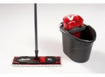 Vileda Ultramax Box Xl (Mop + Secchio) Dry&Wet Microfibra Nero, Rosso