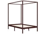 Syfax™ Giroletto Baldacchino Senza Materasso Marrone Pino 100X200Cm