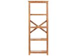 Syfax™ Libreria 60X30X160 Cm Legno Massello Acacia Finitura Ambra