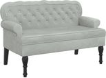 Syfax™ Panca Con Schienale Grigio Chiaro 119,5X64,5X75 Cm In Velluto