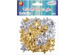 Stelle Decorative In Oro E Argento 2,5 Cm 80 Pezzi