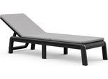 Lettino Da Giardino Keter Mallorca 187,5 X 58 X 29 Cm - Grafite Con Cuscino