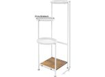 Supporto Per Piante, Design A 4 Livelli, Soluzione Salvaspazio, Bianco