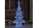 Albero Di Natale Vidaxl Con 160 Led Blu 150 Cm Acrilico