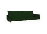Syfax™ Divano Letto A 2 Posti Con 2 Cuscini Verde Scuro In Velluto