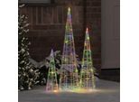 Vidaxl Albero Di Natale 3 Pezzi Multicolore 20 X 20 X 80 Cm Acrilico