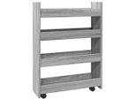 Syfax™ Carrello Stretto A 4 Livelli Grigio Sonoma In Truciolato