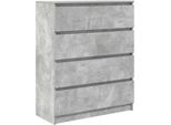 Syfax™ Credenza Grigio Cemento 80X35X99 Cm In Legno Multistrato
