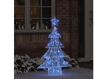 Albero Di Natale Vidaxl Con 100 Led Blu 122 Cm Acrilico