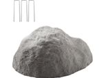Succebuy Roccia Di Copertura In Pietra Artificiale Per Esterni, Roccia Decorativa Da Giardino In Look Pietra, Leggera E Resistente Alle Intemperie, Ideale Per La Paesaggistica, La Decorazione Del Giardino E Le Coperture Dei Trasformatori, Grigio Scuro, Misura M