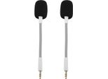 2 Microfoni Di Ricambio Per Cuffie Razer Barracuda X Con Riduzione Del Rumore, Microfono Rimovibile Da 3,5 Mm, Bianco
