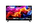 Kiano | Televisore - 43 Pollici - Tv Smat - Hd 43" - Led - 4K Uhd - 3840 X 2160Px - Vidaa - Wifi - Miracast - Registratore Pvr - Sintonizzatore DVB-T2/S2"