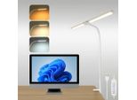 Lampada Da Scrivania A Led A Doppia Testa Da 60 Cm, Dimmerabile, Con 3 Temperature Di Colore E Protezione Degli Occhi Regolabile Lampada Da Tavolo Per Ufficio, Bianco