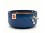 Vaso Da Fiori Blu Reale Ø 21 Cm Vaso Da Fiori Piccolo Resistente Al Gelo Ceramica Giardino 1,2 Kg