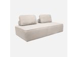 Sweeek - Divano A 2 Posti Con Rivestimento Bouclé Per Un Divano Modulare - Beige