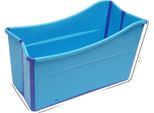 Vasca Da Bagno Pieghevole, Design Salvaspazio, Esperienza Di Bagno Confortevole, Blu