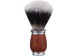 Inf Pennello Da Barba Con Setole Morbide E Manico In Alluminio Per Schiuma Ricca Colore Del Legno