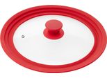 Bremermann Coperchio Universale Per Barattoli Con Bordo In Silicone, 30/32/34 Cm, Rosso Grande