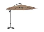 Vidaxl Ombrellone Semaforo Con Palo In Acciaio 300 Cm Taupe