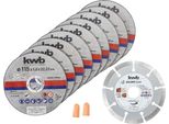 Kwb 712031 Set Di Dischi Da Taglio 10 Pezzi 115 Mm 22,23 Mm 10 Pezzi