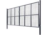 Cancello Da Giardino In Rete Acciaio Zincato 400 X 200 Cm Grigio