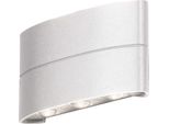 Konstsmide Chieri Lampada Da Parete Led 2X3 Bianco, 3000K, 400Lm, 6X1,2W, 240V, Alluminio/Vetro Acrilico, 7853-250