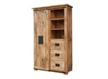 MASSIVMOEBEL24 | Railway #114 Armadio In Legno Di Mango - Laccato / Natur 100X45X175