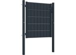 Vidaxl Cancello Di Recinzione In Pvc E Acciaio 100X101 Cm Antracite