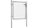 Vidaxl Cancello Da Giardino In Acciaio Zincato 105X125 Cm Argento