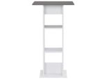 Tavolo Da Bar Bianco E Grigio Antracite 60X60X110 Cm