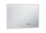 Vidaxl Specchio Da Bagno A Led Con Sensore Tattile E Display Orario 100X60 Cm