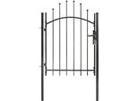 Cancello Da Giardino In Acciaio 1X1,75 M Nero