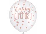 Palloncino Compleanno Palloncino 6 Pezzi Oro Rosa Bianco 30 Cm - Taglia Unica