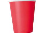 Bicchieri Di Carta Per Feste A Tema Usa 8 Pezzi Rossi 210 Ml - Taglia Unica