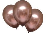 Palloncini In Lattice Eleganti Con Effetto Satinato 6 Pezzi Oro Rosa 28 Cm - Taglia Unica