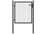 Vidaxl Cancello Da Giardino A Rete In Acciaio Zincato 100 X 125 Cm Grigio