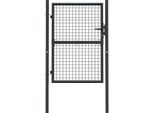Vidaxl Cancello Da Giardino In Rete Acciaio Zincato 100 X 175 Cm Grigio