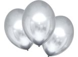 Palloncini In Lattice Eleganti Con Effetto Satinato 6 Pezzi Color Argento 28 Cm - Taglia Unica