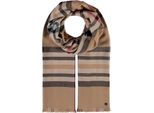 Fraas Sciarpa Acrylic Stole - The Fraas Plaid Camel Beige Multicolore