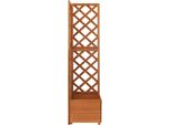 Vidaxl Traliccio D'angolo Con Fioriera 40X40X150Cm In Legno Massiccio D'abete