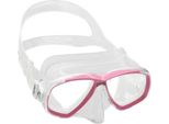 Cressi Perla Mask Clear/Pink - Maschera Singola Per Immersioni E Snorkeling, Trasparente/Rosa, Taglia Unica, Adulto