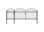 Vidaxl Cancello Da Giardino Ad Arco In Acciaio 2,25 X 4 M Nero